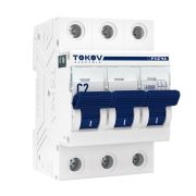 Выключатель автоматический модульный 3п C 2А 6кА PRIZMA TOKOV Electric TKE-PZ60-MCBI-3-2-C