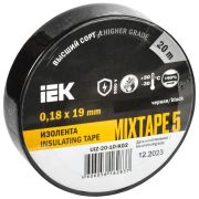 Изолента ПВХ 0.18х19мм черн. (рул.20м) IEK UIZ-20-10-K02