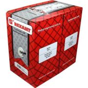 Кабель витая пара F/UTP кат.5e 2х2х24AWG solid PVC INDOOR сер. (м) Rexant 01-0122
