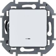Переключатель 1-кл. Inspiria 10А IP20 250В 10AX с подсветкой/индикацией механизм бел. IEK 673660