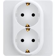 Розетка Inspiria 16А 250В 2х2P+E немецк. стандарт бел. IEK 673750